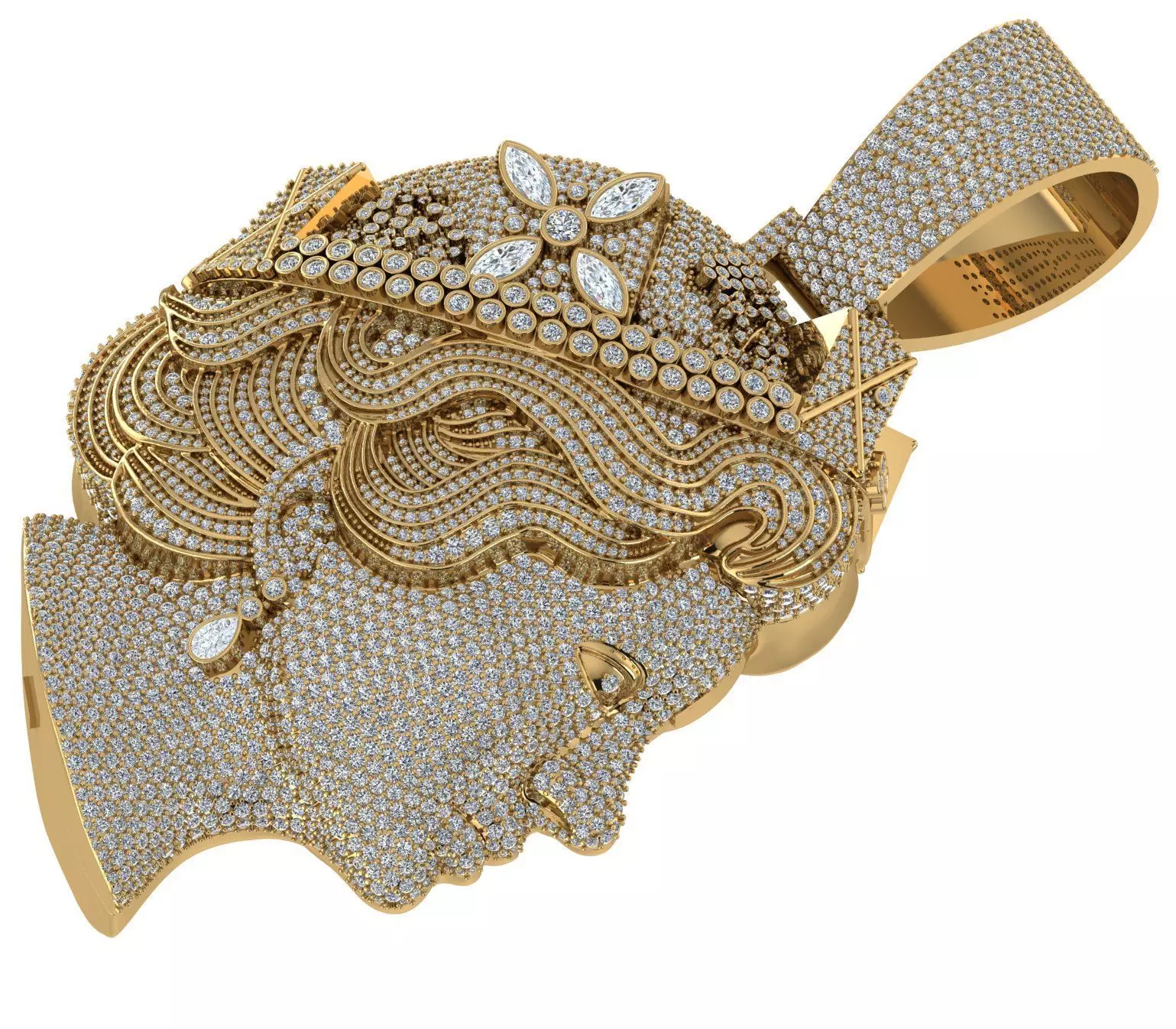 Queen Elizabeth Pendant  3D print model 3D print model_1