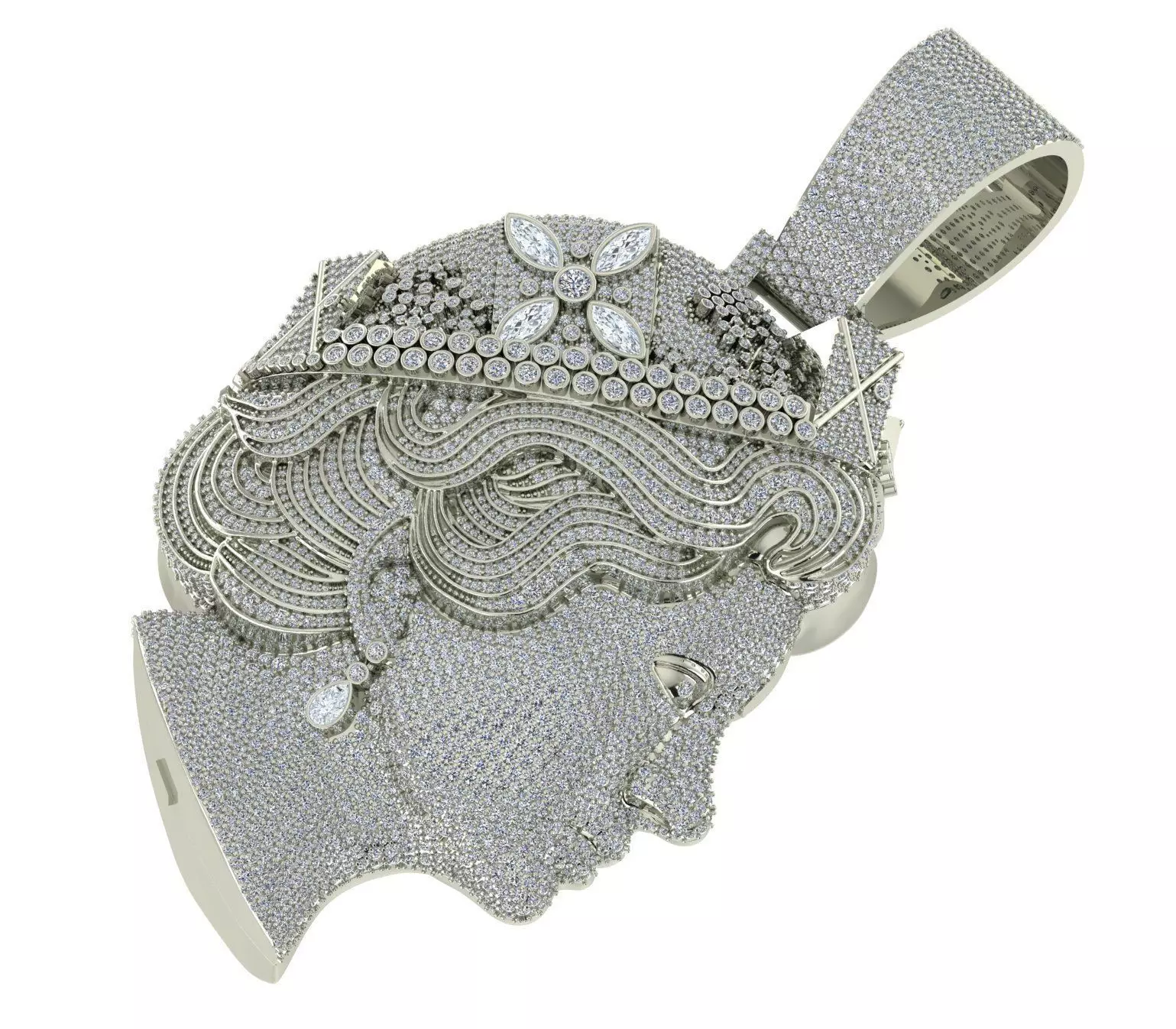 Queen Elizabeth Pendant  3D print model 3D print model_4