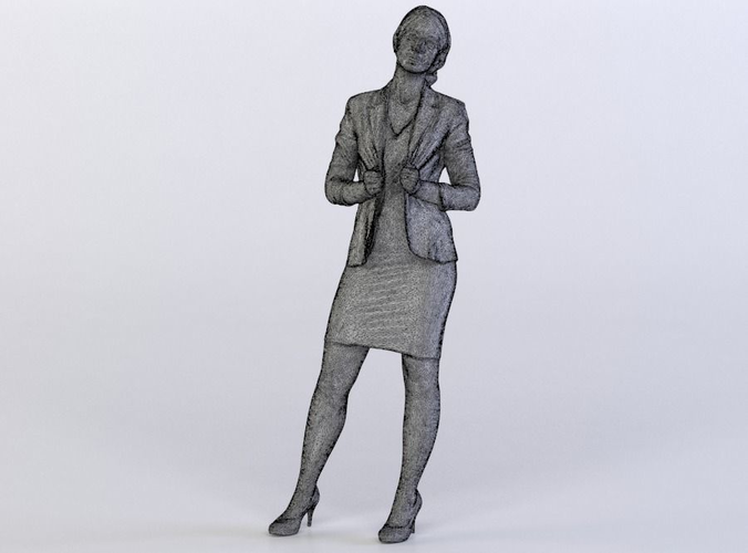 Celina 0086 Woman in a blue jacket standing