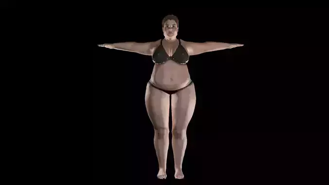 Mujer de Complexion Fuerte - Svetlana- personaje para animacion