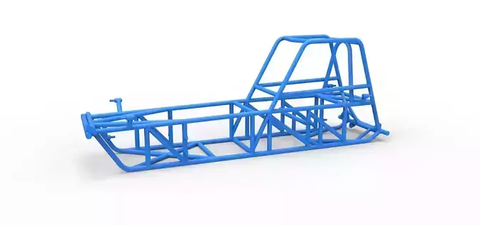 Frame of Vintage Dirt Modified stock car Version 2 Scale 1 to 25