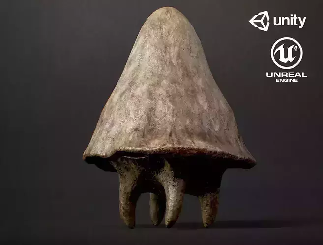 Mushroom Monster5 Low-poly 3D model