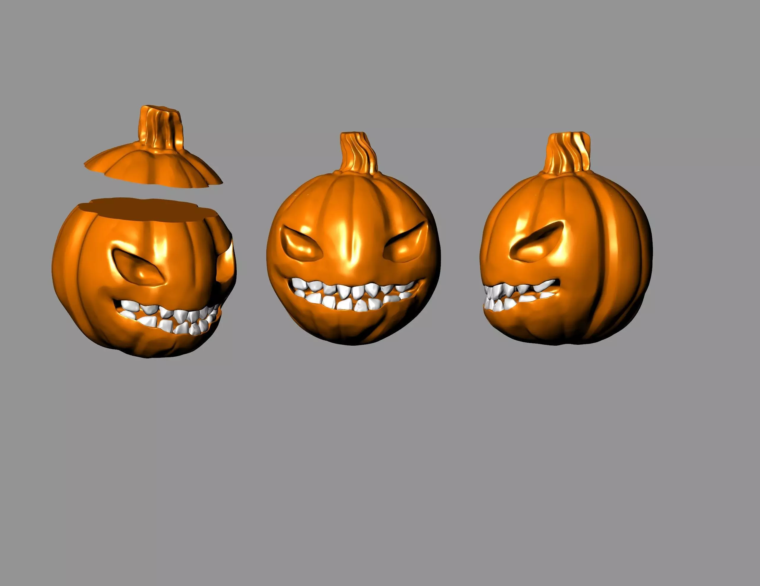 pumpkin halloween 3D print model_6