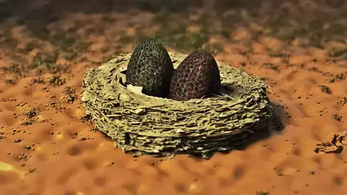 Dragon Eggs Low-poly 3D model