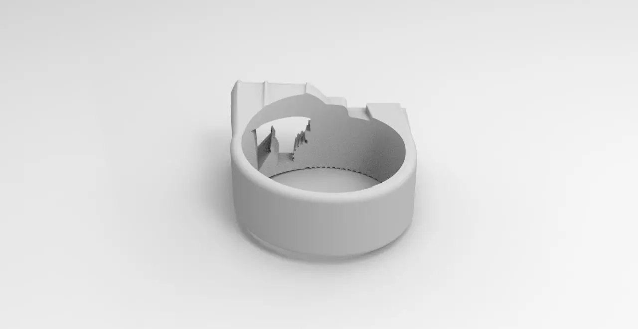 anillo retro  3D print model_4