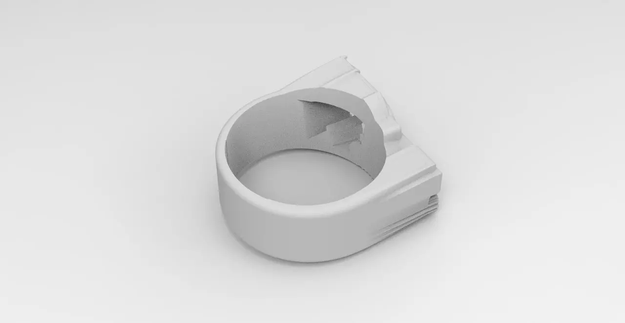 anillo retro  3D print model_3