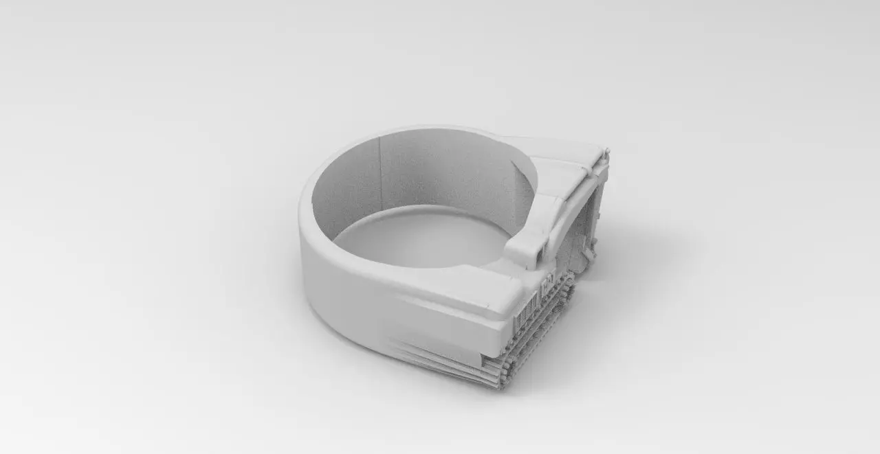 anillo retro  3D print model_2