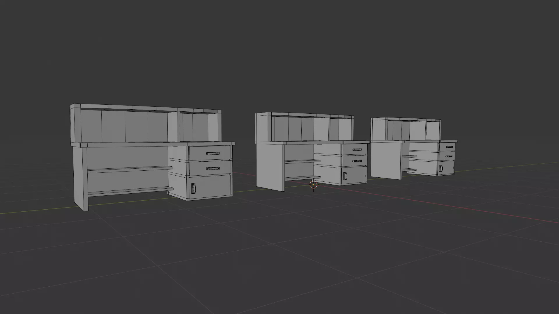 Study Table 1 Low-poly 3D model_19