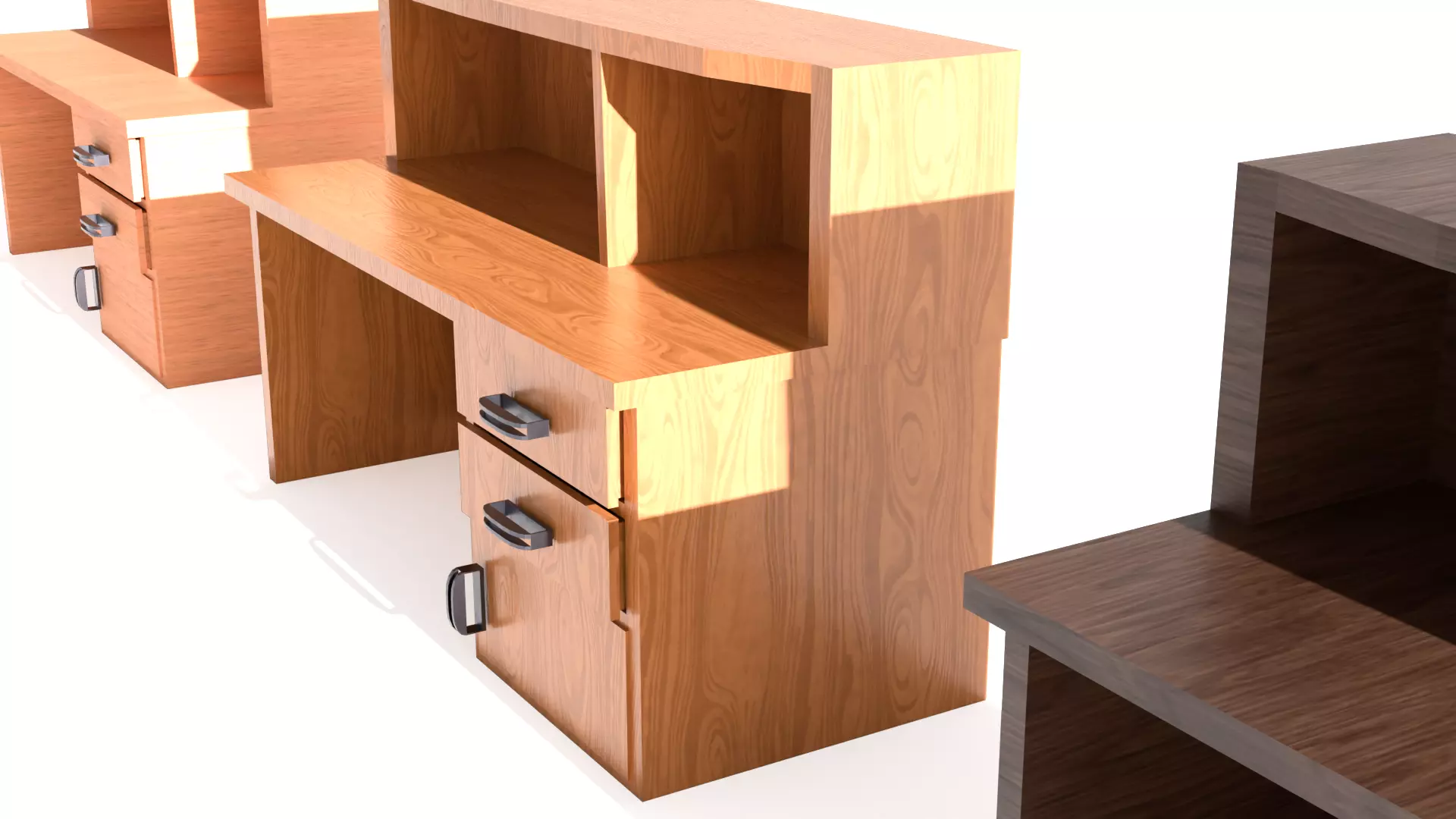 Study Table 1 Low-poly 3D model_4