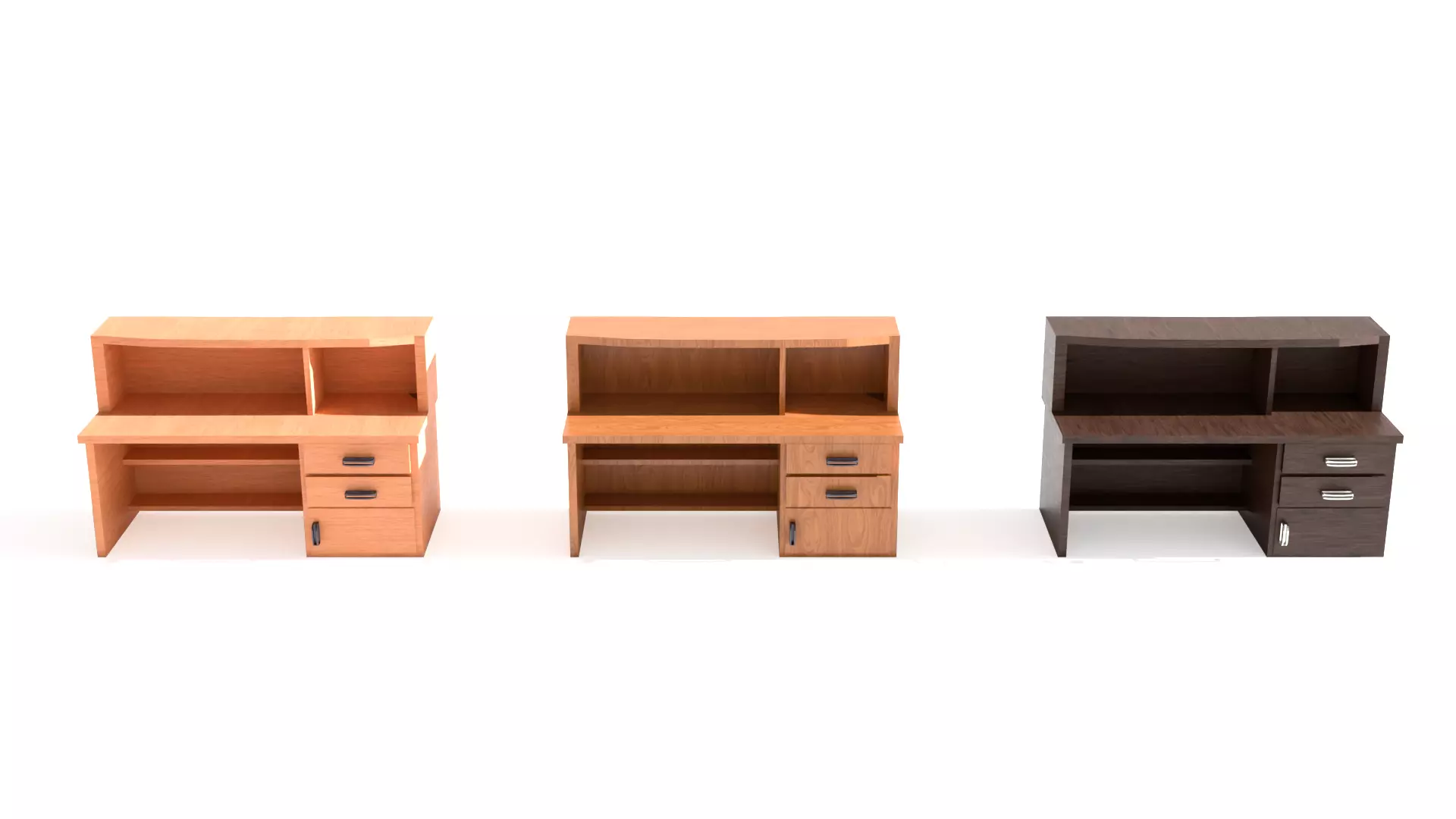 Study Table 1 Low-poly 3D model_0