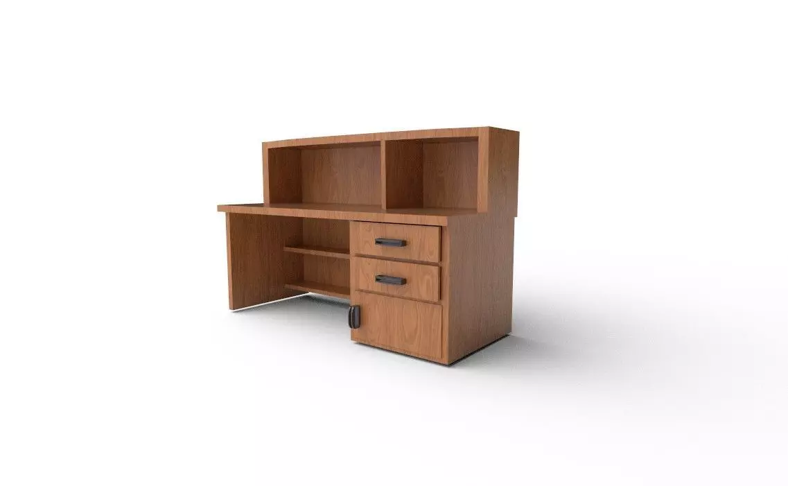 Study Table 1 Low-poly 3D model_9