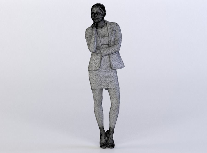 Carina 0282 Woman holding her hand up against her chin