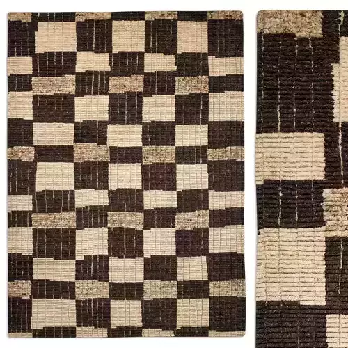 Lagos Hand-Knotted Rug 3D model