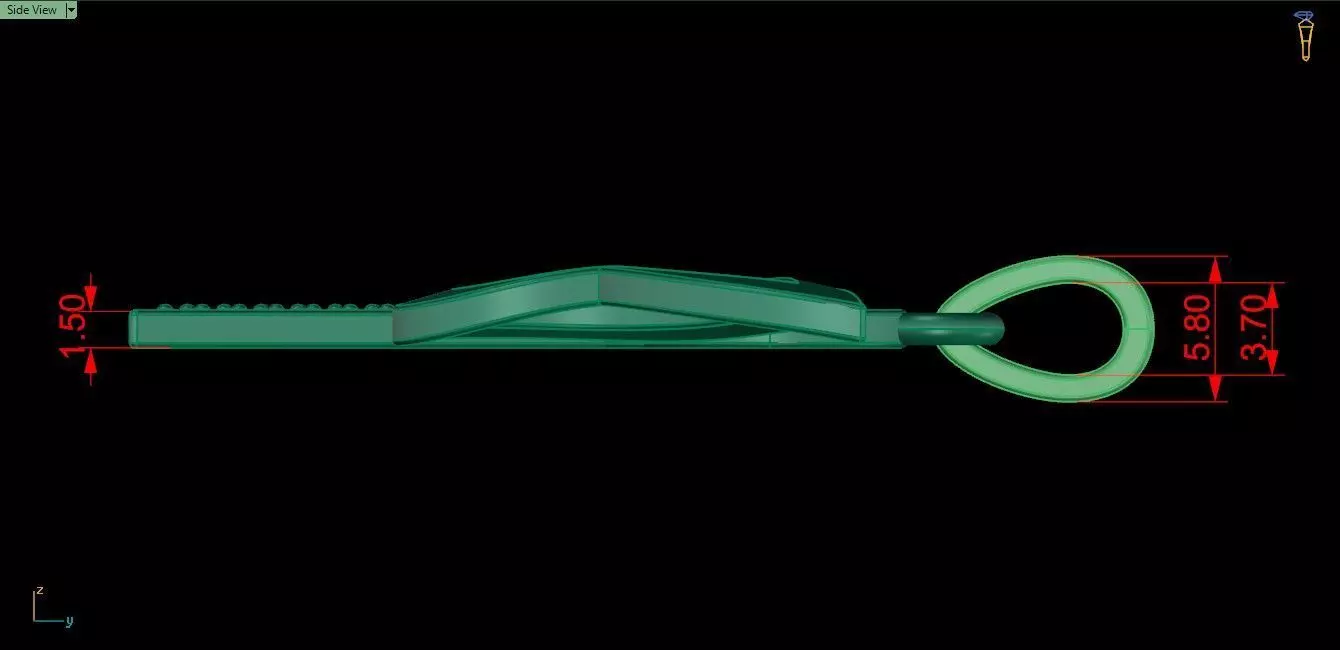 Angel pendant 3D print model_10