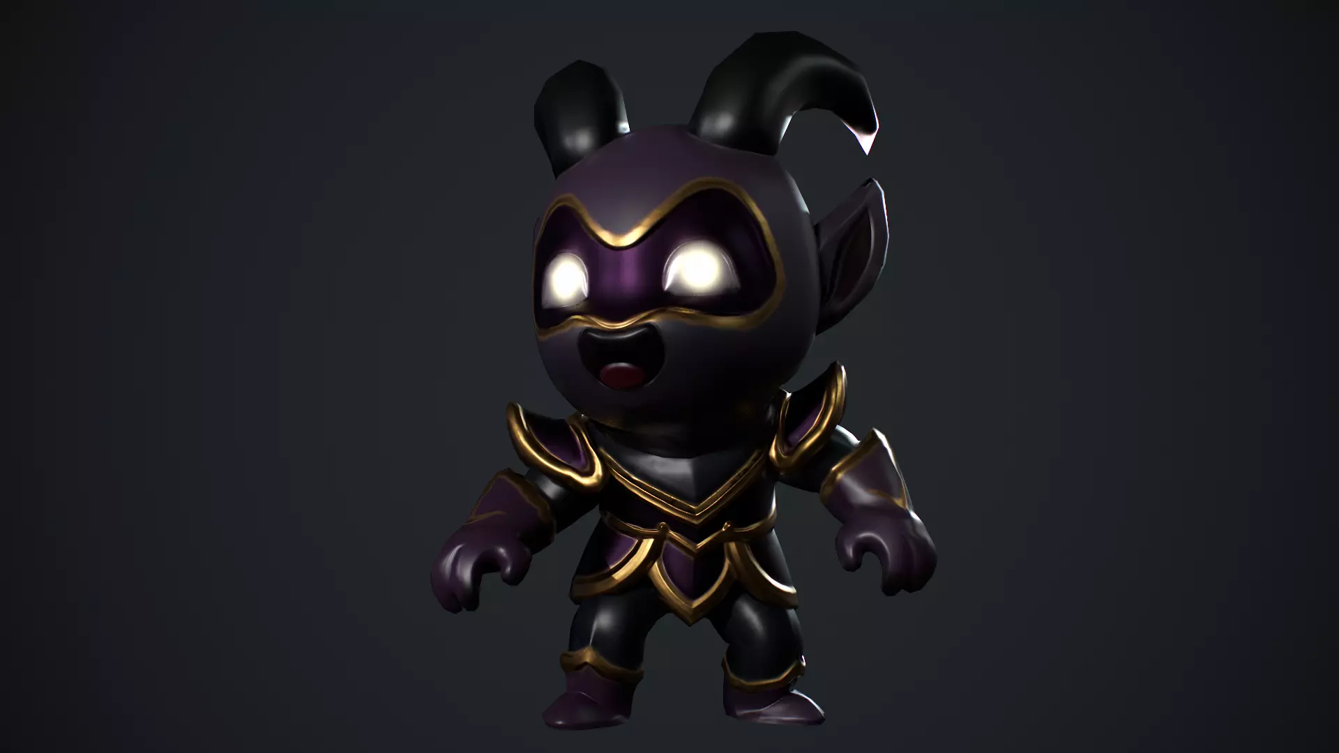 Devil Low Poly Low-poly 3D model_2