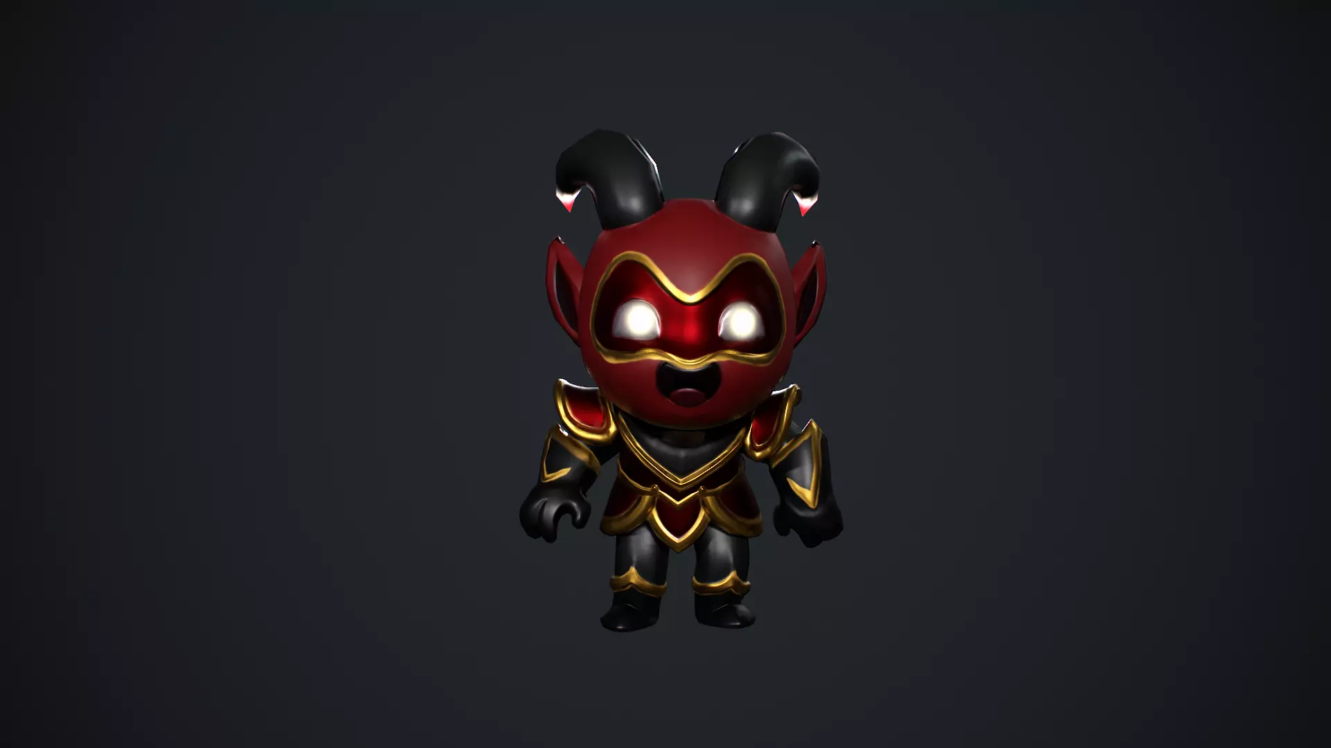 Devil Low Poly Low-poly 3D model_8