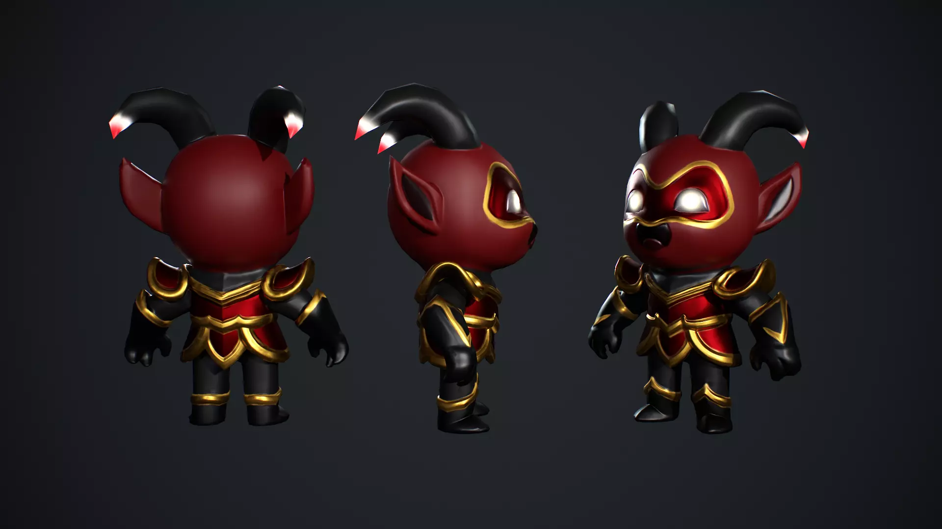 Devil Low Poly Low-poly 3D model_4