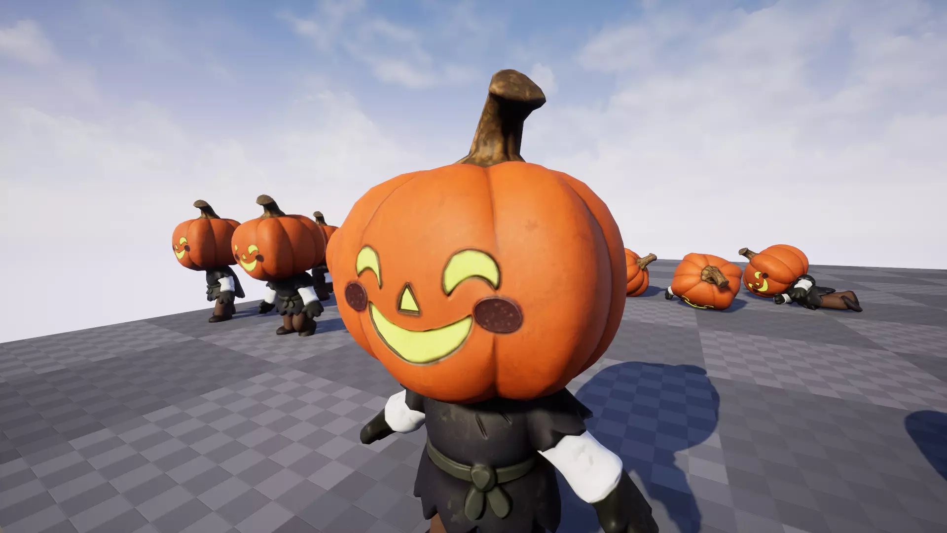 Cute Scarecrow Low Poly Low-poly 3D model_12