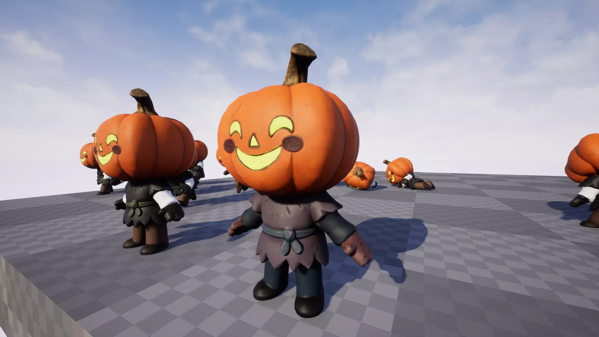 Cute Scarecrow Low Poly Low-poly 3D model_15