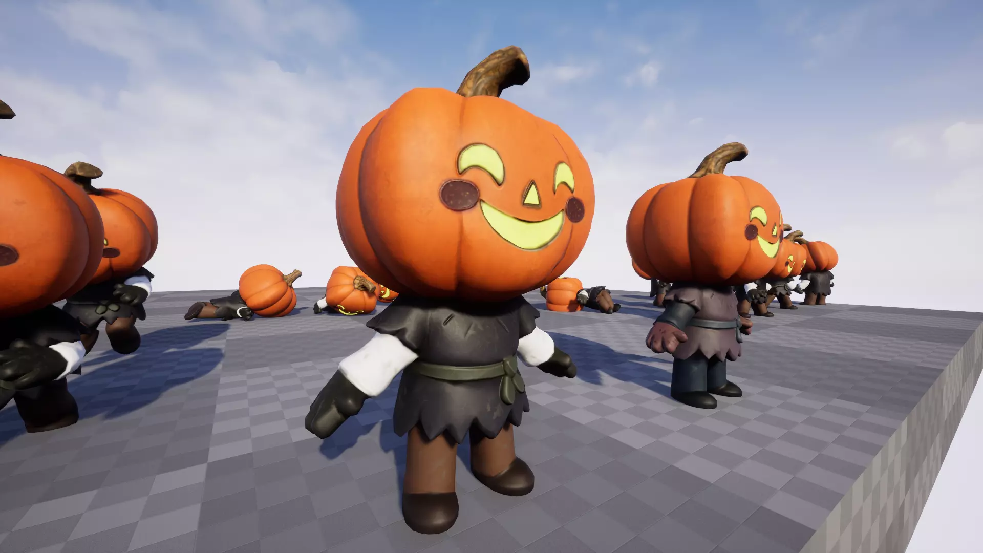 Cute Scarecrow Low Poly Low-poly 3D model_18