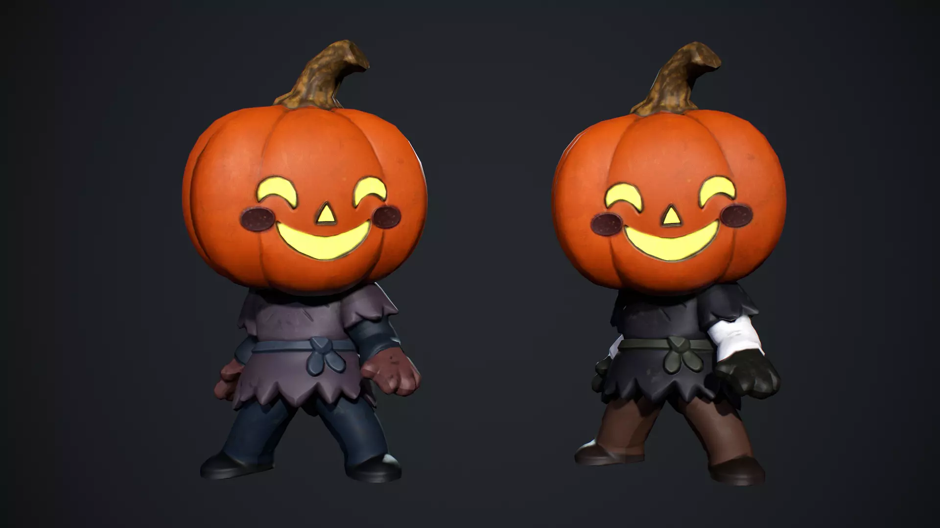 Cute Scarecrow Low Poly Low-poly 3D model_11