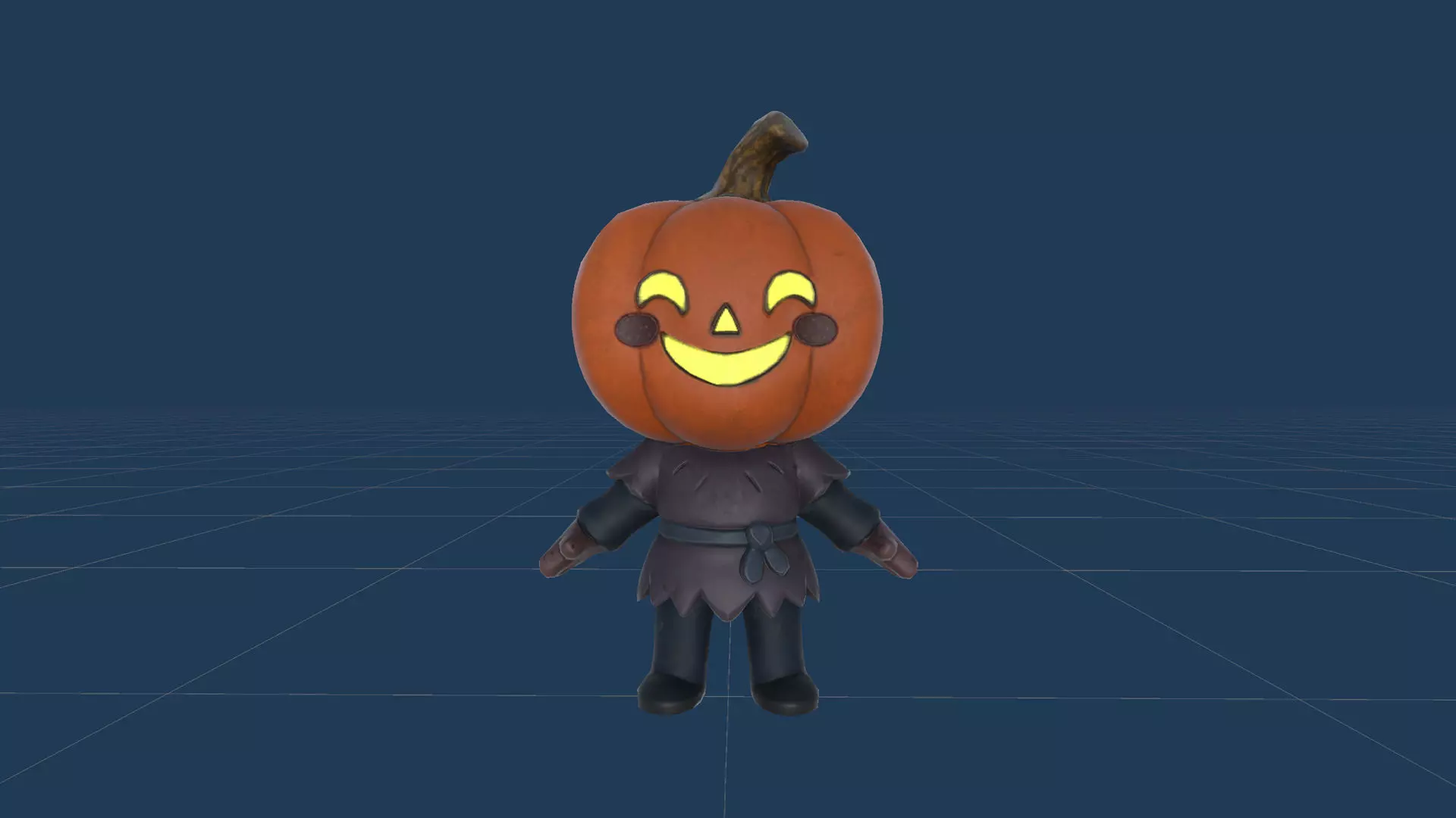 Cute Scarecrow Low Poly Low-poly 3D model_21