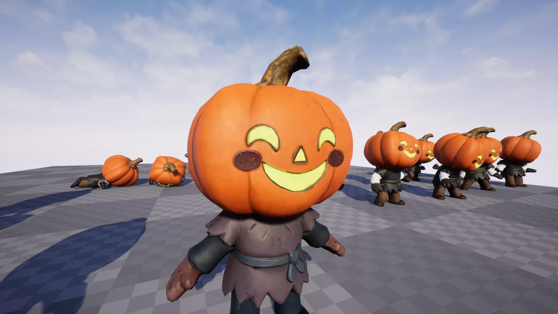 Cute Scarecrow Low Poly Low-poly 3D model_17