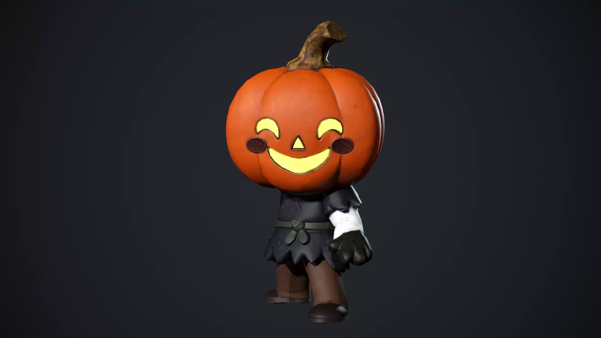Cute Scarecrow Low Poly Low-poly 3D model_10
