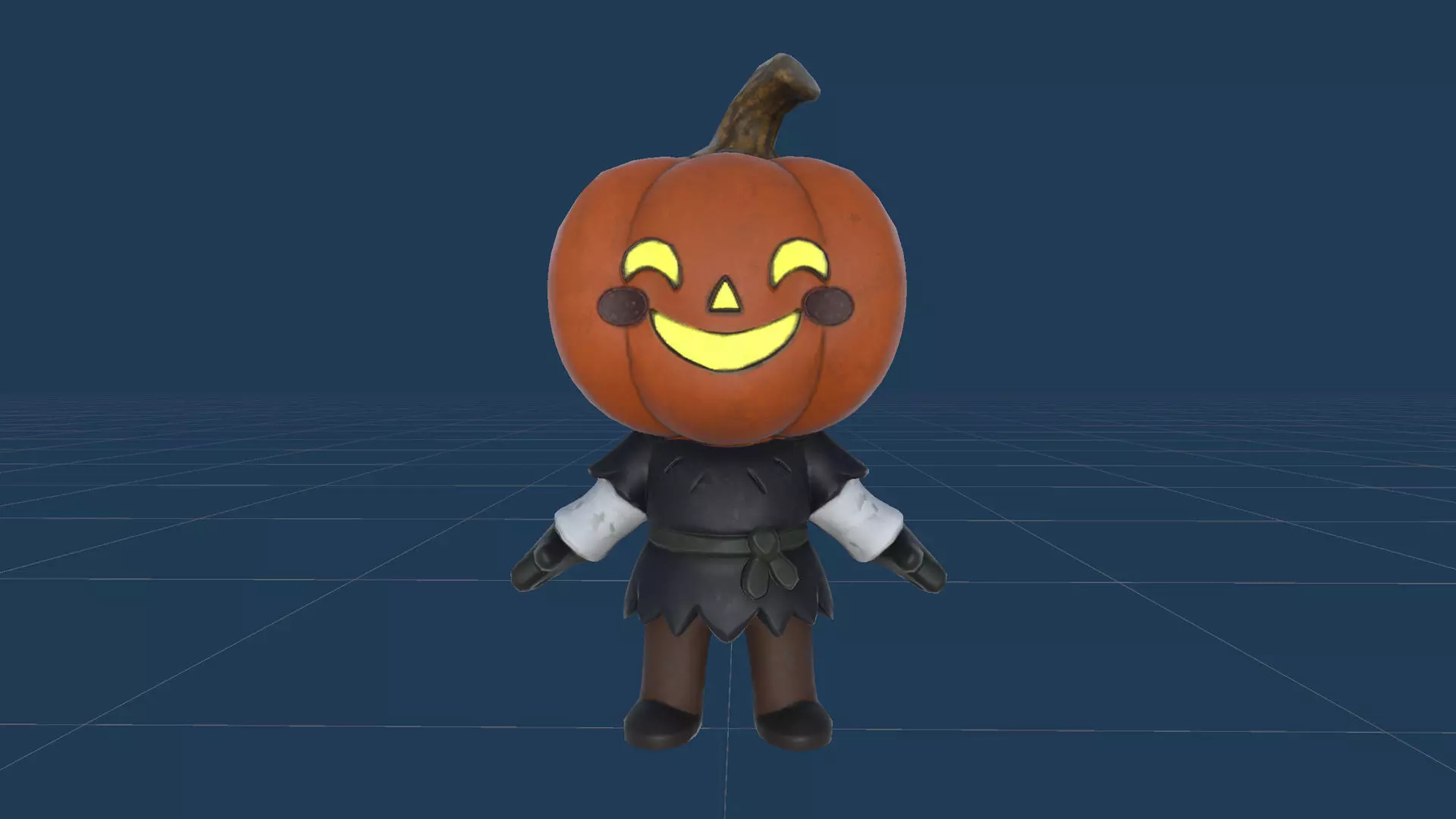 Cute Scarecrow Low Poly Low-poly 3D model_22