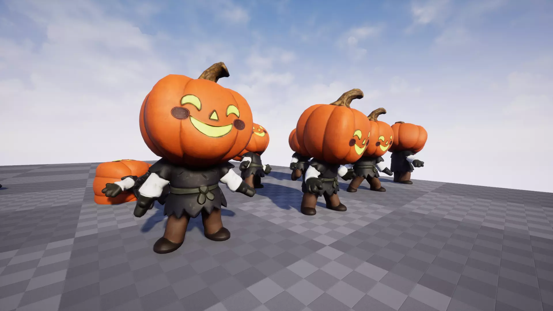 Cute Scarecrow Low Poly Low-poly 3D model_14