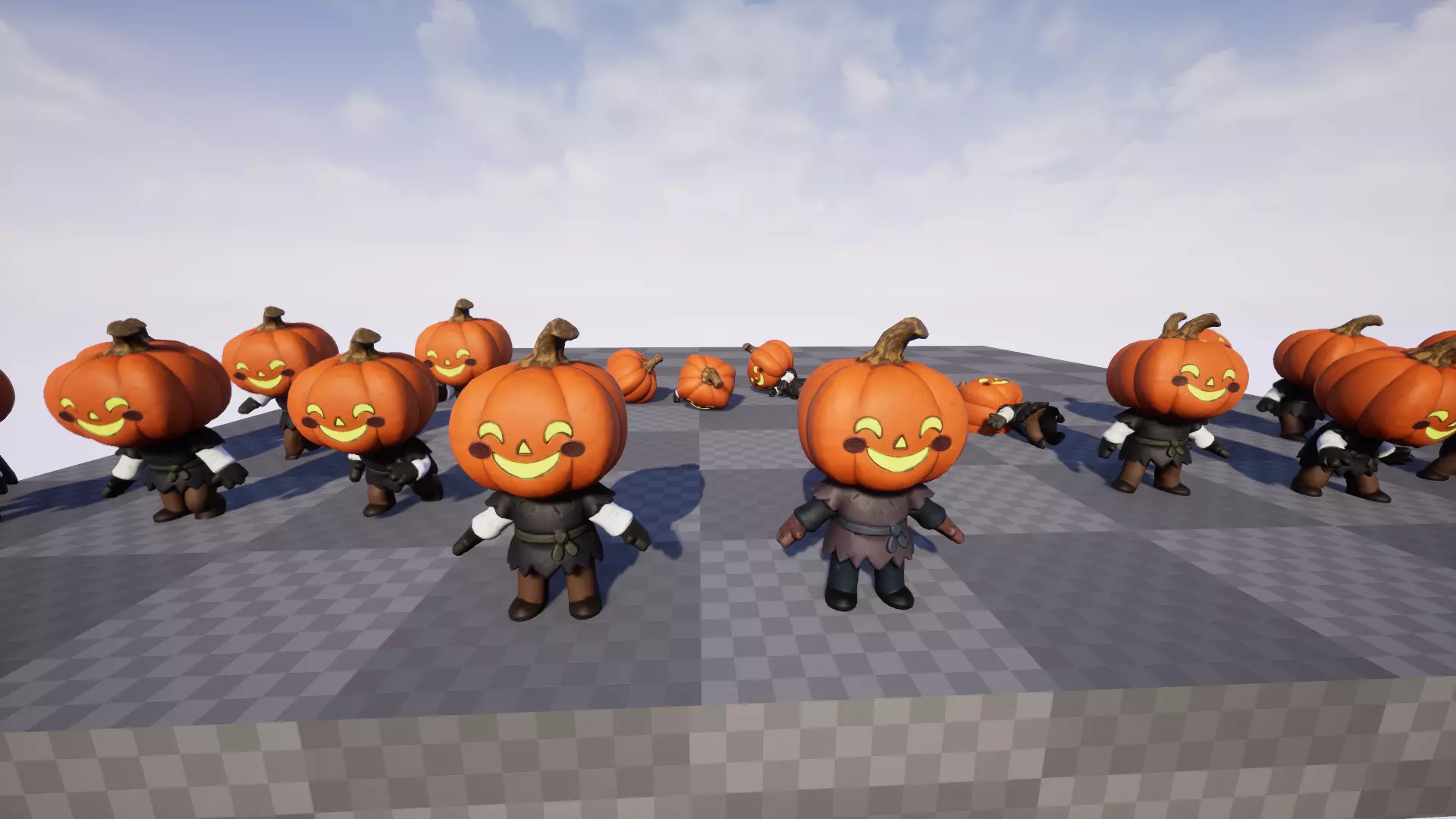 Cute Scarecrow Low Poly Low-poly 3D model_13