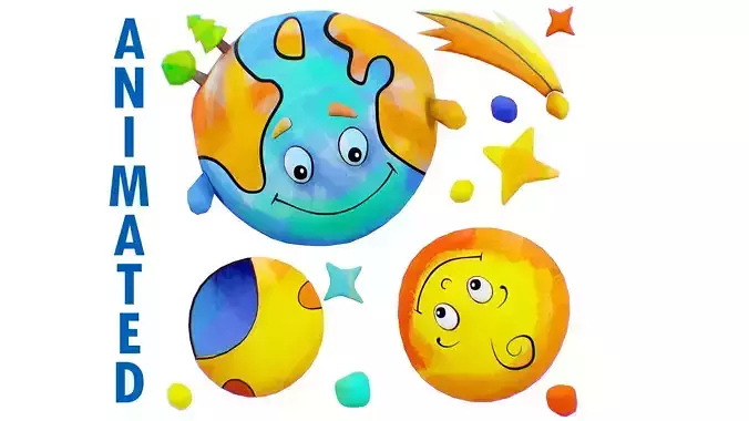 Planet Earth Moon Sun Cosmos Scenery - Comet - Space World