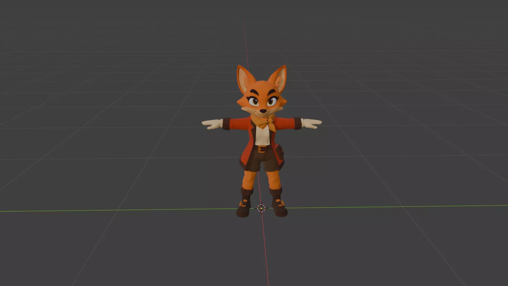 Fox Explorer 3D Character Low-poly 3D model_1
