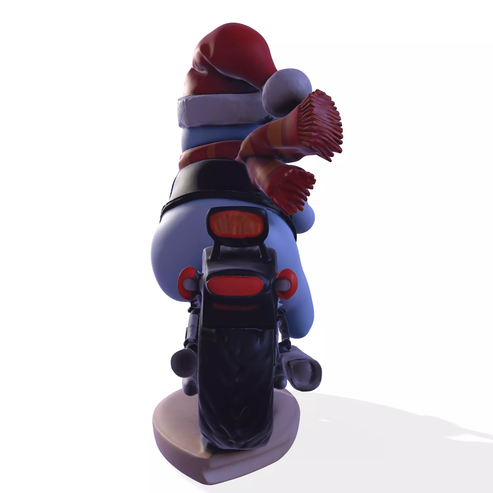Stylized Snowman Biker 3D Printable Figurine 3D print model_8