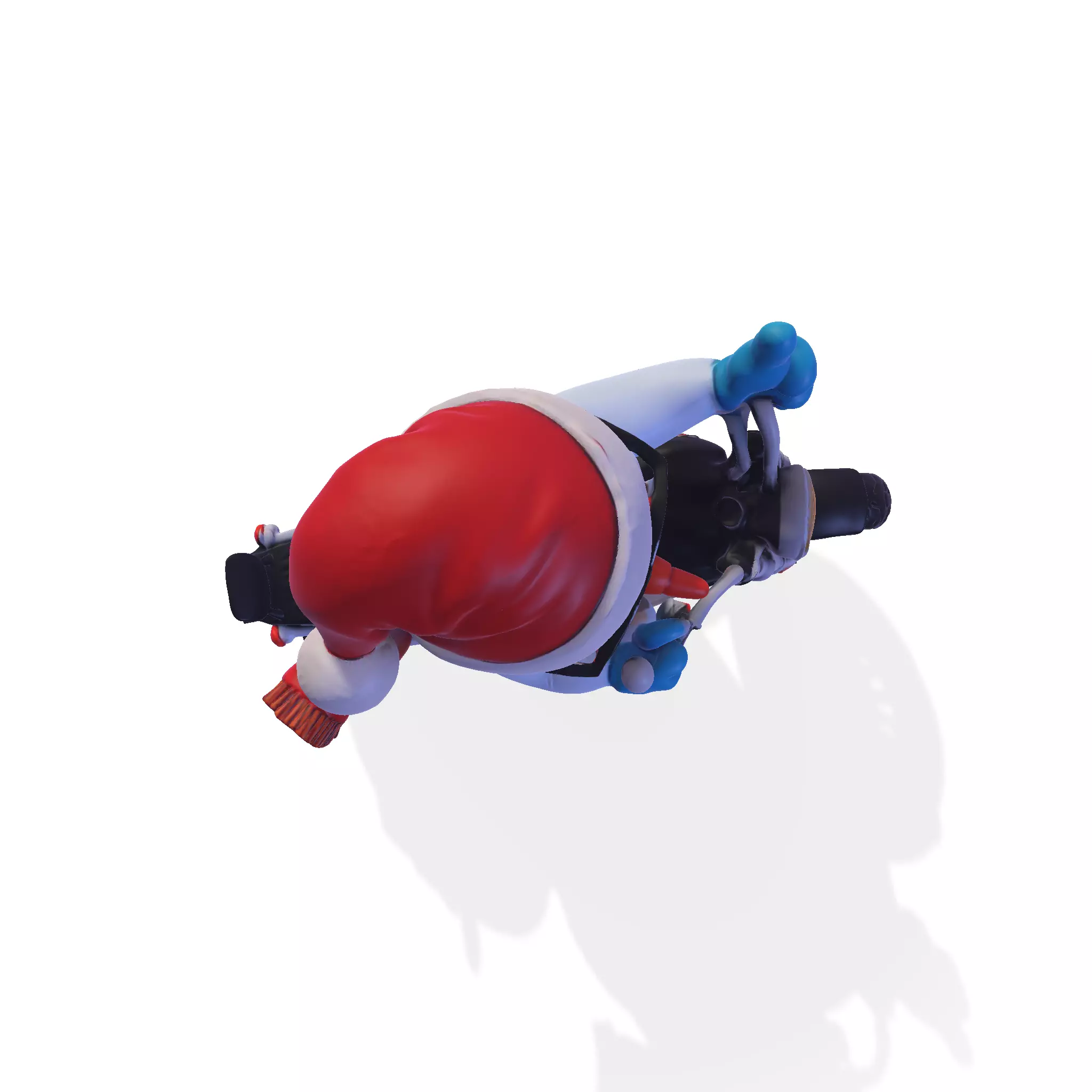 Stylized Snowman Biker 3D Printable Figurine 3D print model_22