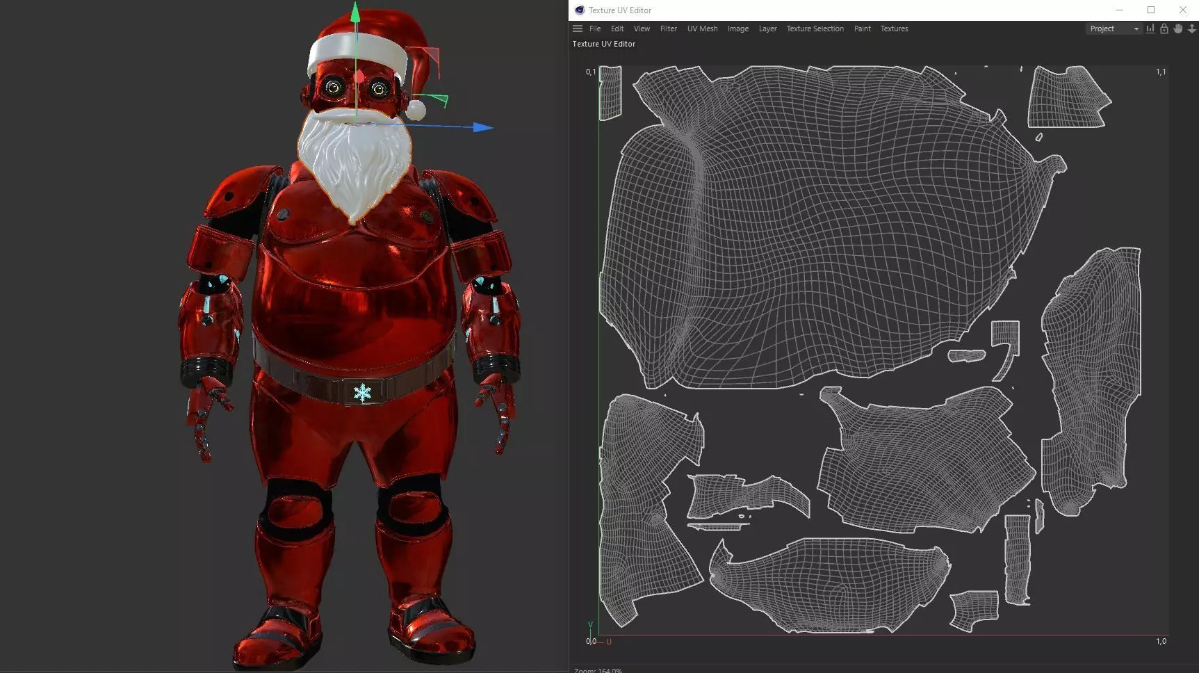 SANTA ROBOT CHRISTIMAS Low-poly 3D model_18