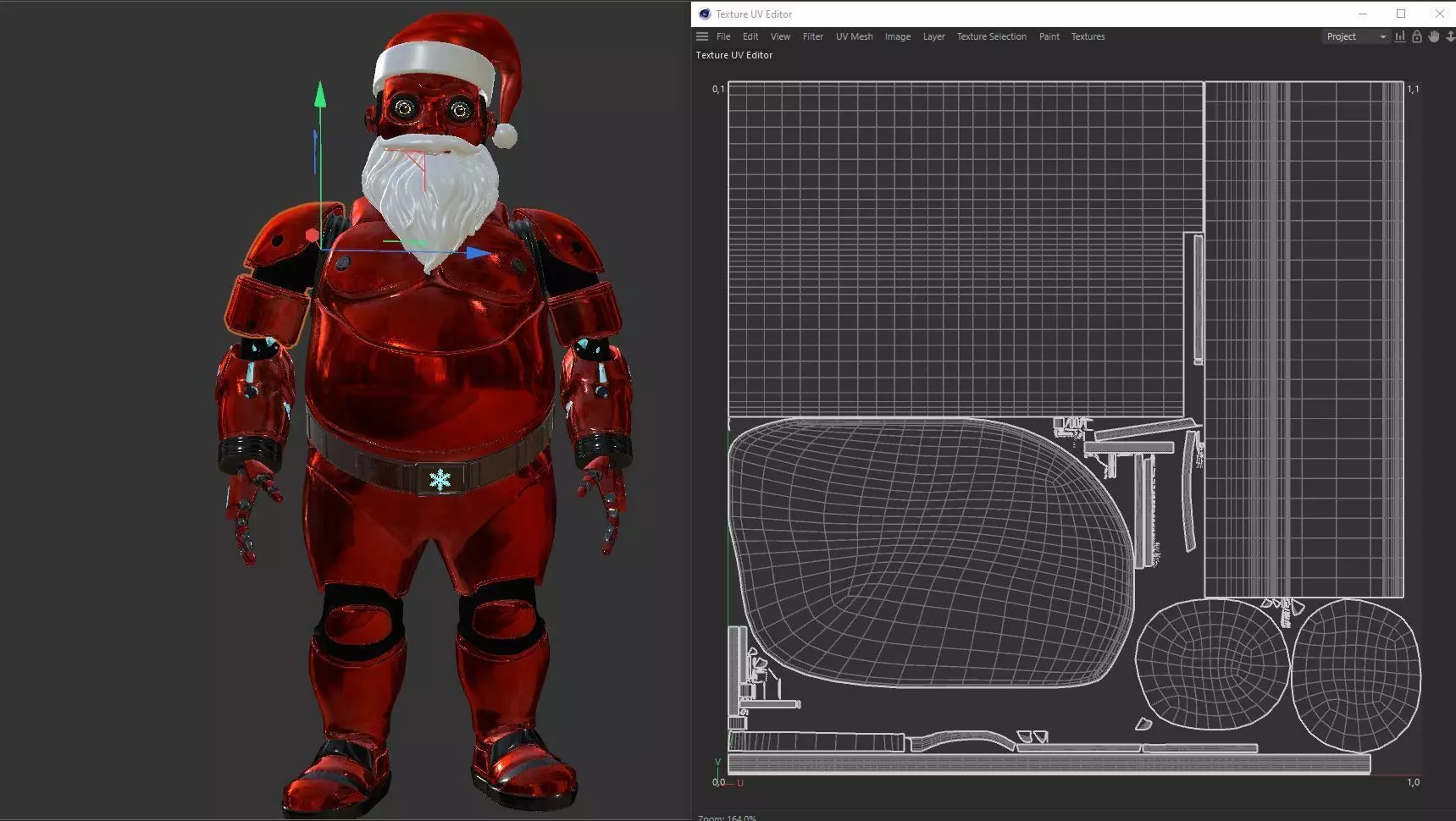 SANTA ROBOT CHRISTIMAS Low-poly 3D model_25
