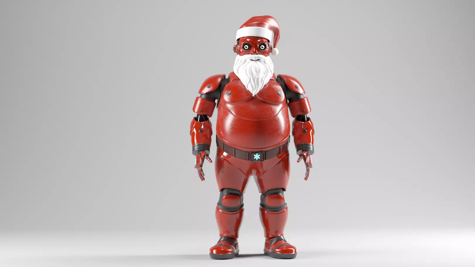 SANTA ROBOT CHRISTIMAS Low-poly 3D model_4