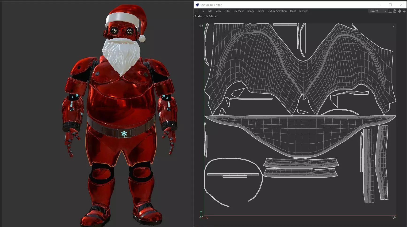 SANTA ROBOT CHRISTIMAS Low-poly 3D model_19