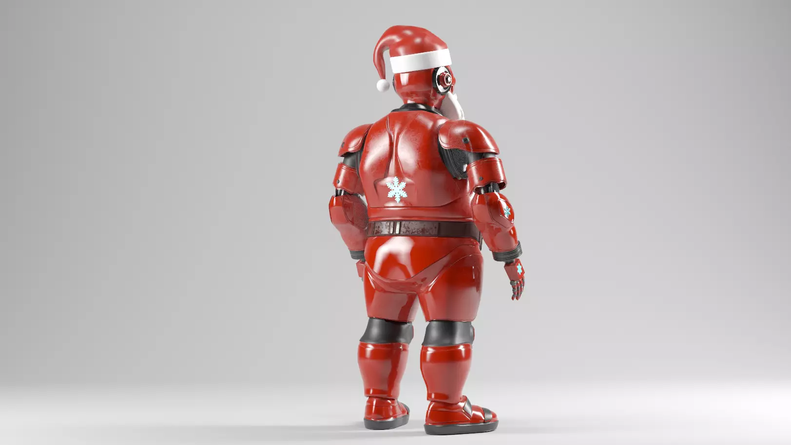 SANTA ROBOT CHRISTIMAS Low-poly 3D model_6