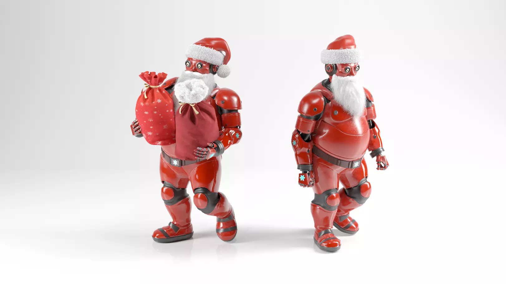 SANTA ROBOT CHRISTIMAS Low-poly 3D model_0