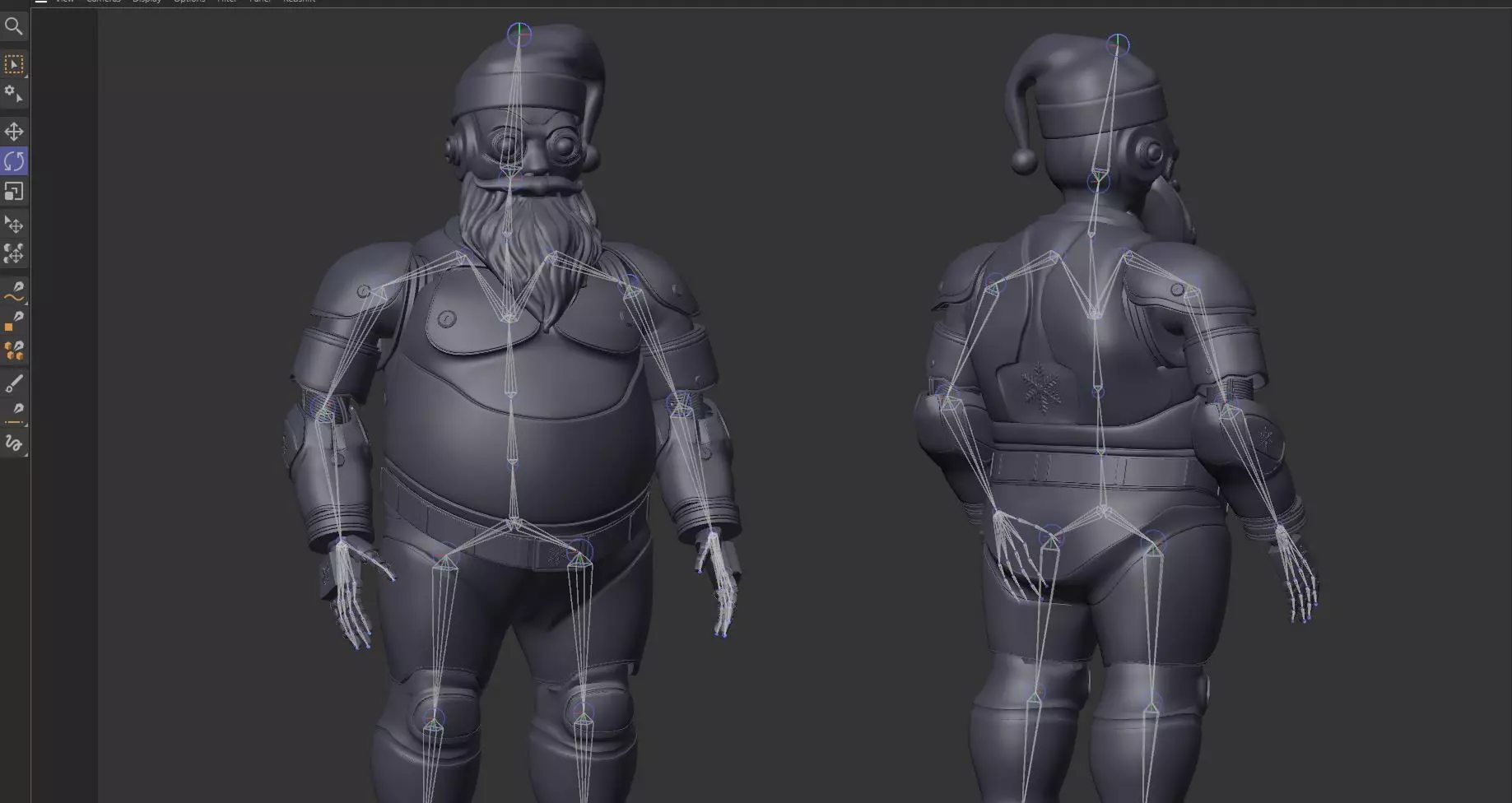 SANTA ROBOT CHRISTIMAS Low-poly 3D model_15