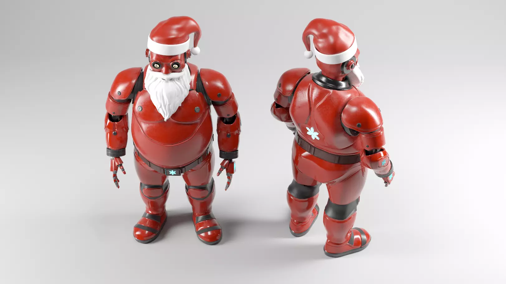 SANTA ROBOT CHRISTIMAS Low-poly 3D model_7