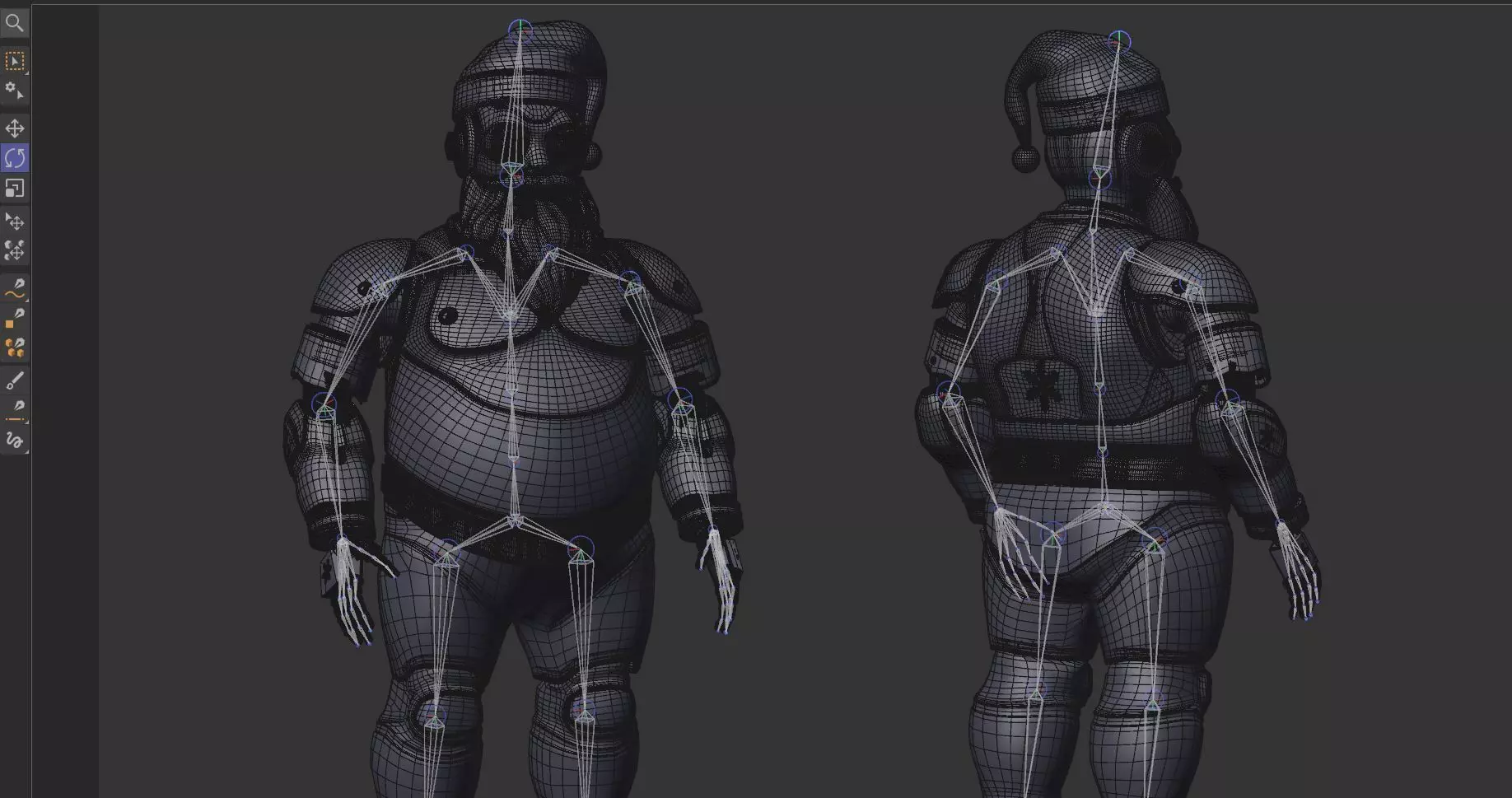 SANTA ROBOT CHRISTIMAS Low-poly 3D model_16