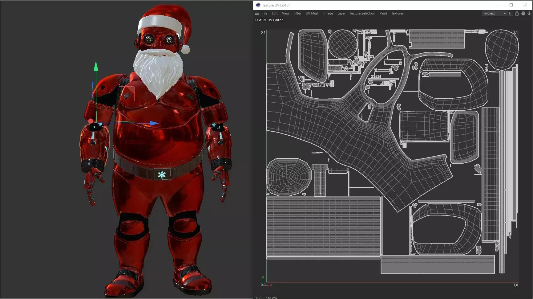 SANTA ROBOT CHRISTIMAS Low-poly 3D model_20