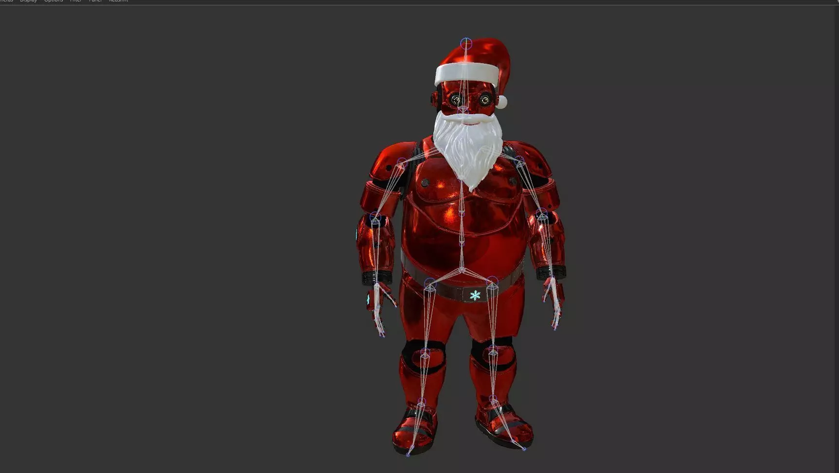 SANTA ROBOT CHRISTIMAS Low-poly 3D model_11