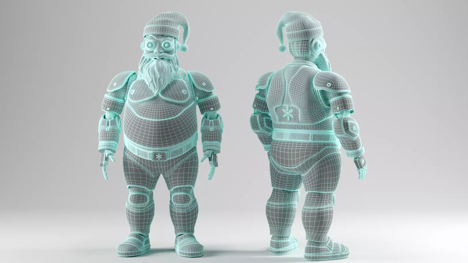 SANTA ROBOT CHRISTIMAS Low-poly 3D model_9