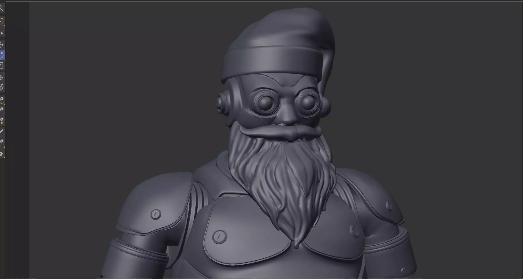 SANTA ROBOT CHRISTIMAS Low-poly 3D model_17