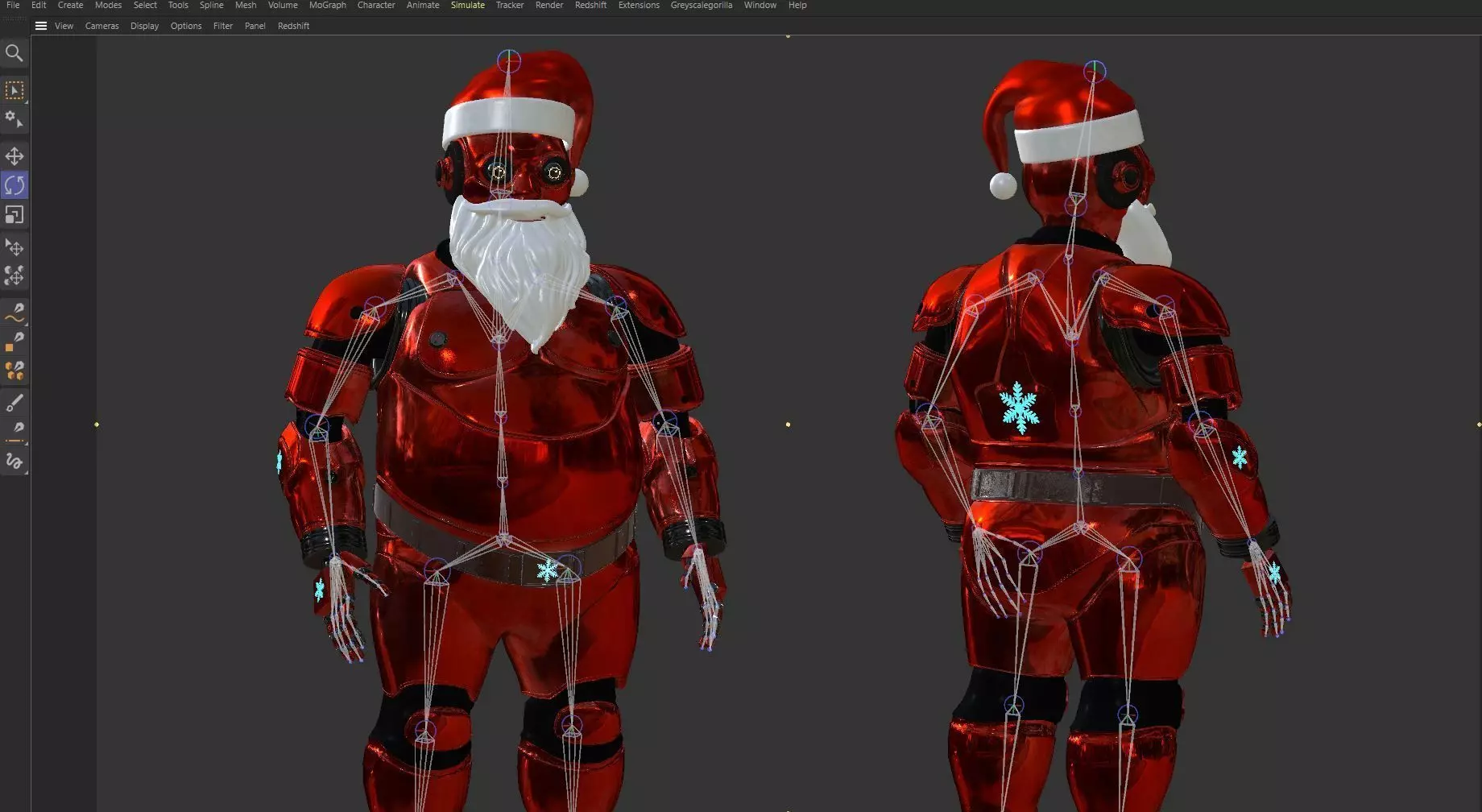 SANTA ROBOT CHRISTIMAS Low-poly 3D model_10