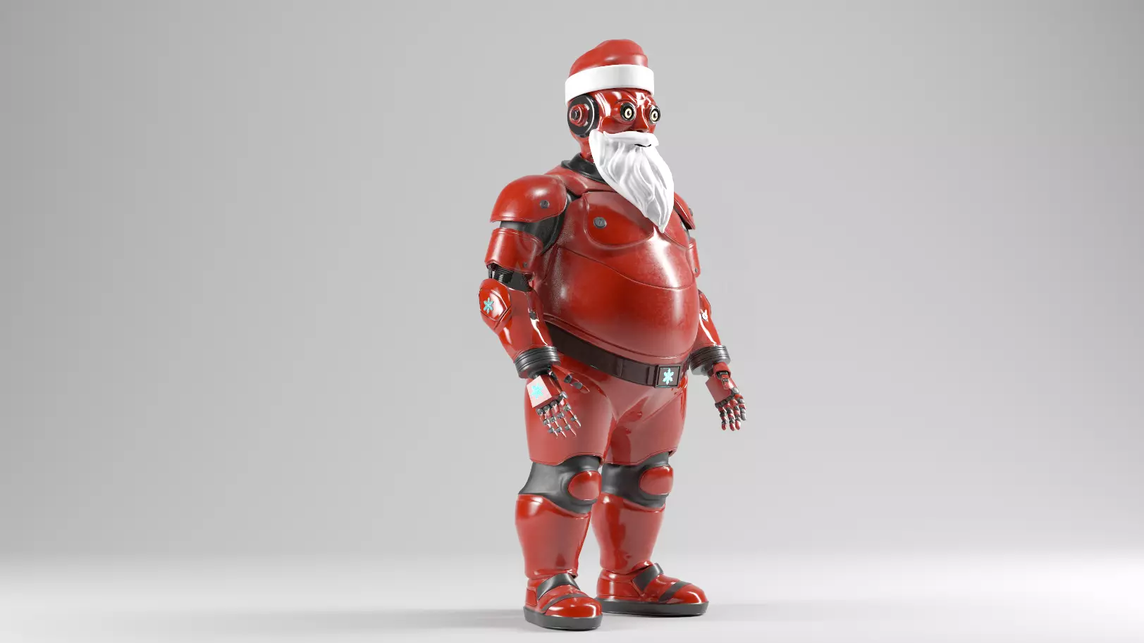 SANTA ROBOT CHRISTIMAS Low-poly 3D model_5